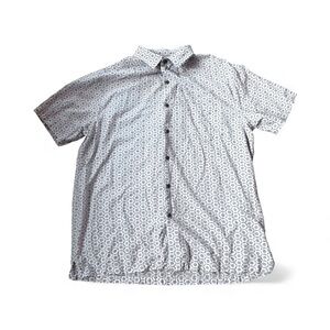 Tori Richard Men’s Short Sleeve Button Shirt Geometric Print Hawaiian Style Lg